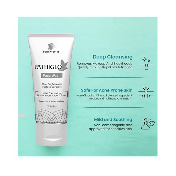 Derma Topics Pathiglo Skin Lightening Creamy Face Wash (50 ml)