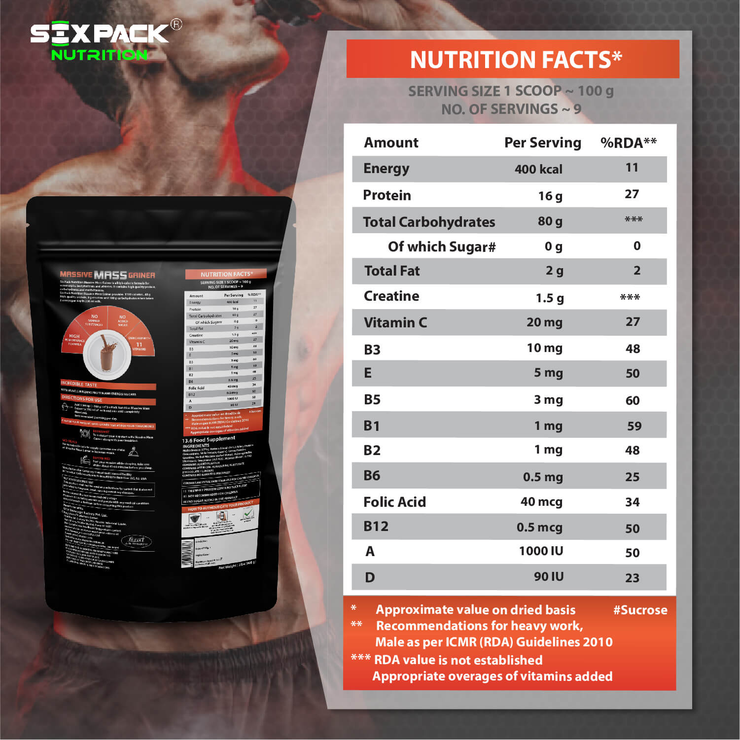 six pack mass gainer