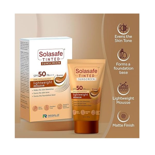 Regaliz Solasafe Tinted Sunscreen SPF 50 Bronze (40gm)