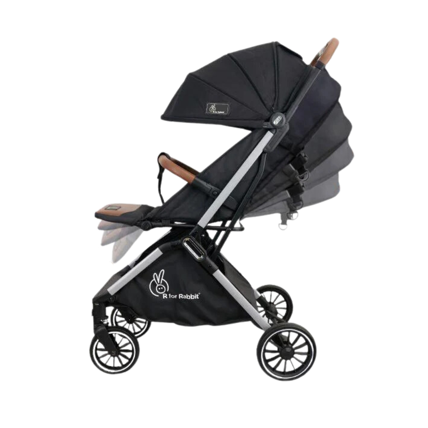 R for Rabbit Street Smart Auto Fold Stroller (Gold Black)