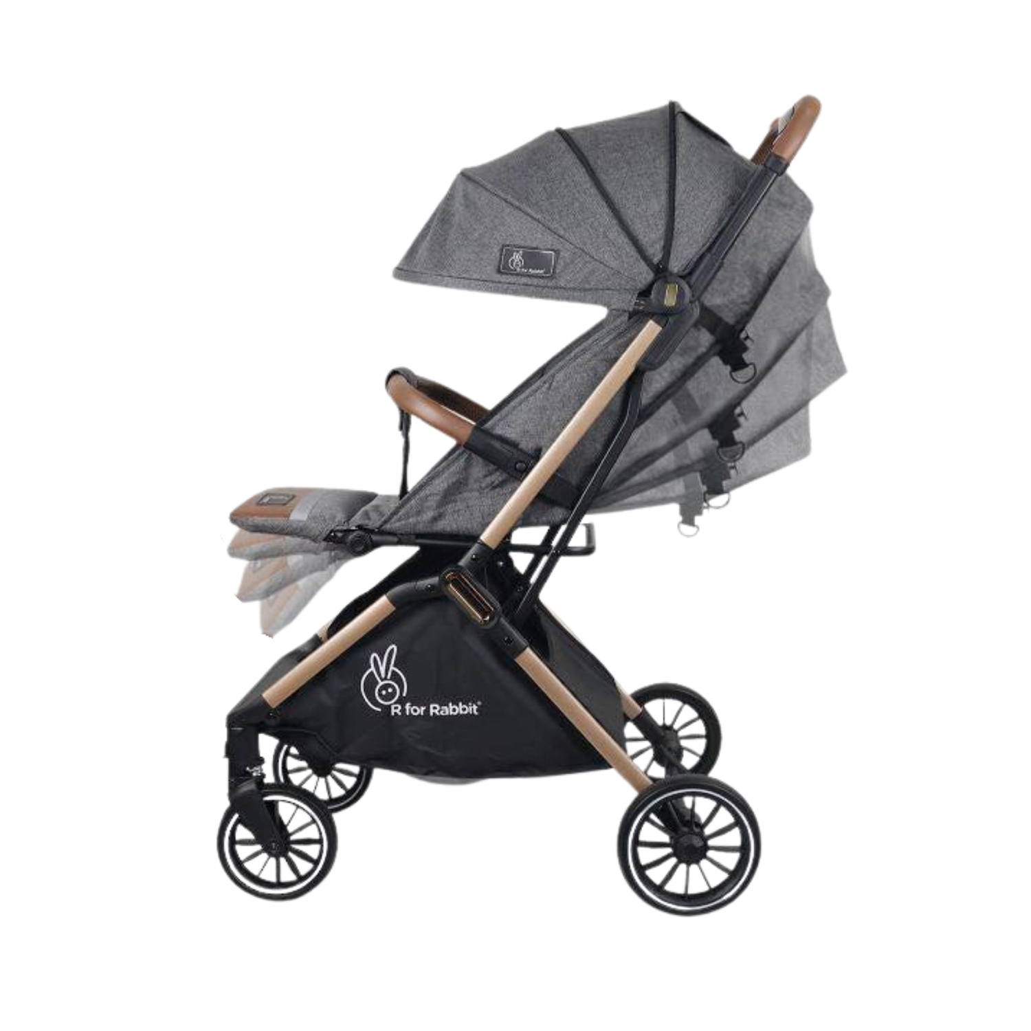 R for Rabbit Street Smart Auto Fold Stroller (Ash Grey)