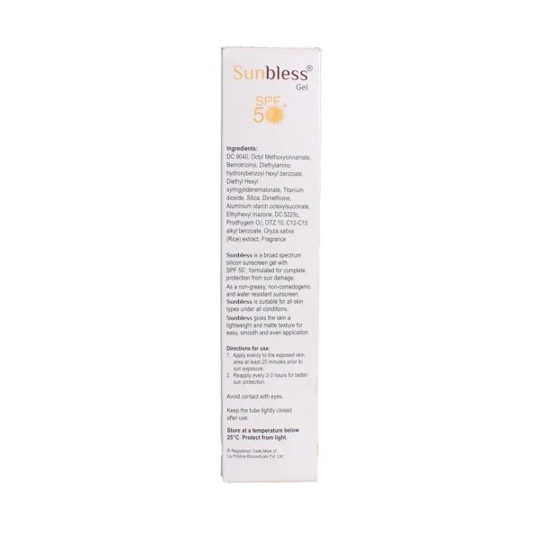 ingredients of Sunbless Sunscreen gel