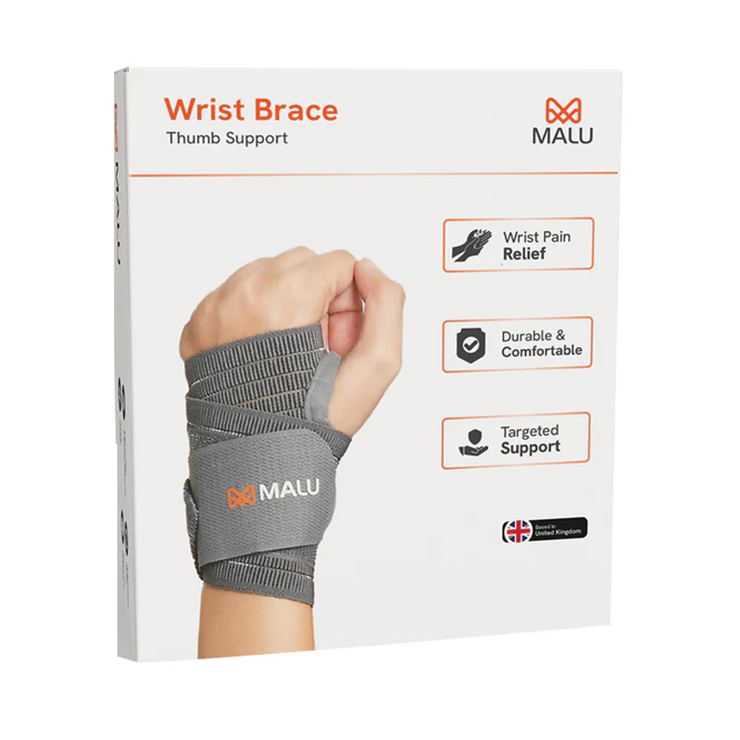 Malu Healthcare Wrist Brace with Thumb Support (Universal)