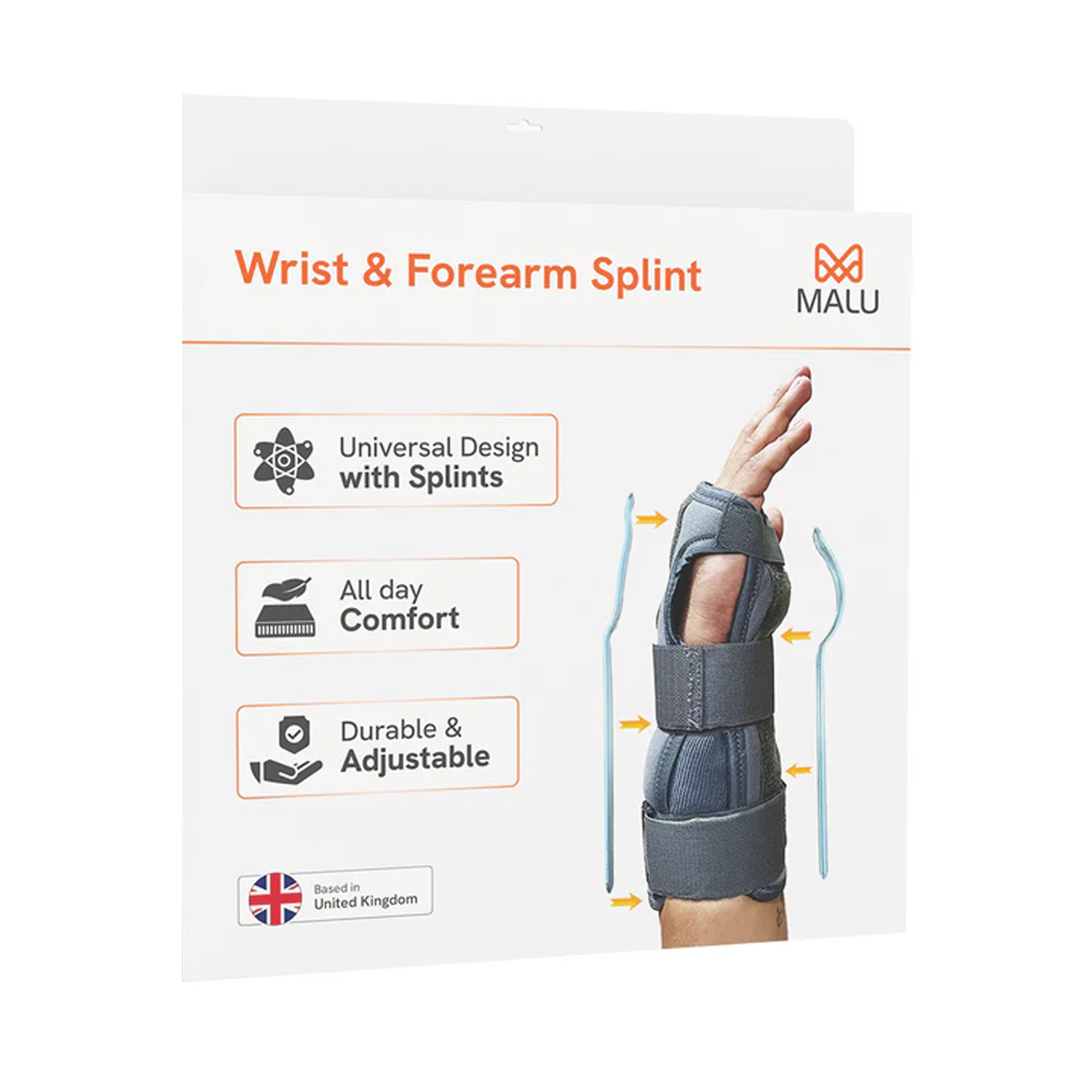 Malu Healthcare Wrist and Forearm Splint (Universal)