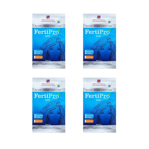 British Biologicals FertiPro Orange Flavour Sachet 5gm (Pack of 4)