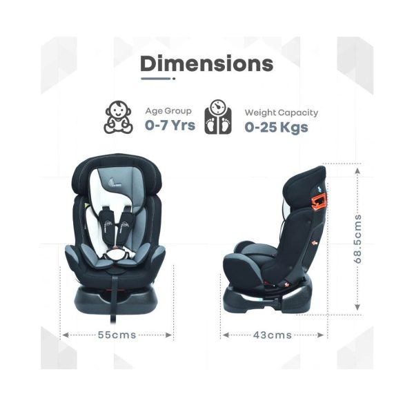 R for Rabbit Jack N Jill Grand Baby Car Seat (Black White)