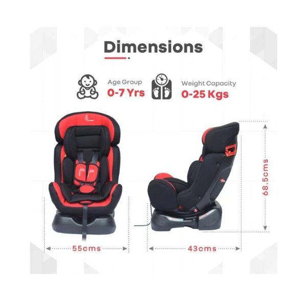 R for Rabbit Jack N Jill Grand Baby Car Seat (Red)
