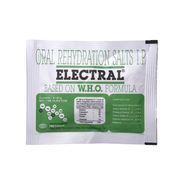 Electral - Oral Rehydration Salts - 21.80g (Pack of 5)