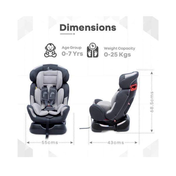 R for Rabbit Jack N Jill Grand Baby Car Seat (Grey)