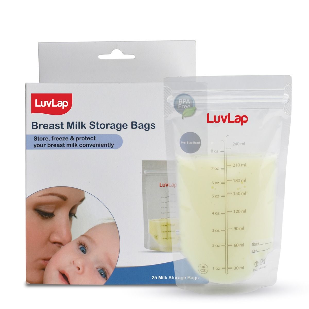 LuvLap Baby Breast Milk Storage Bags Pack 25Bags