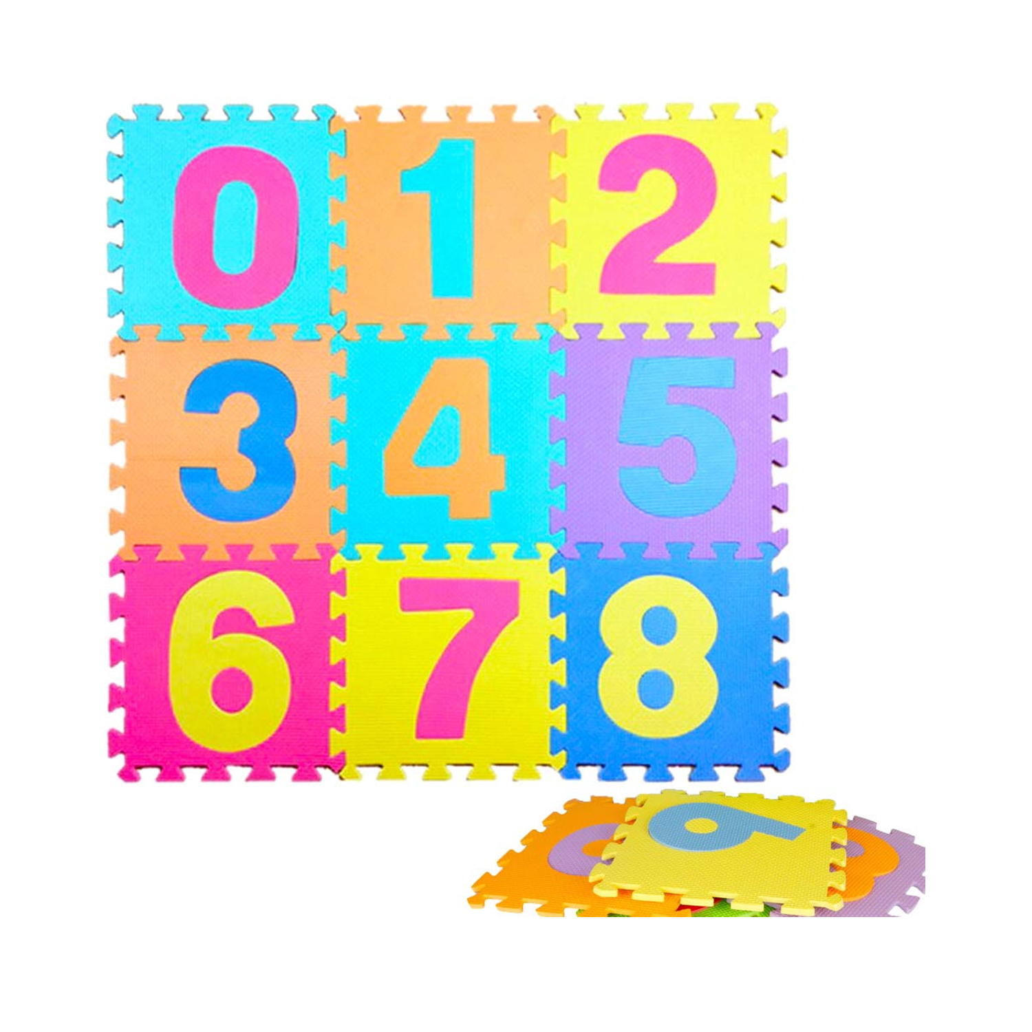 Albio India Non Toxic Number Puzzle Mat AKF 2009 (6inch x 6inch)