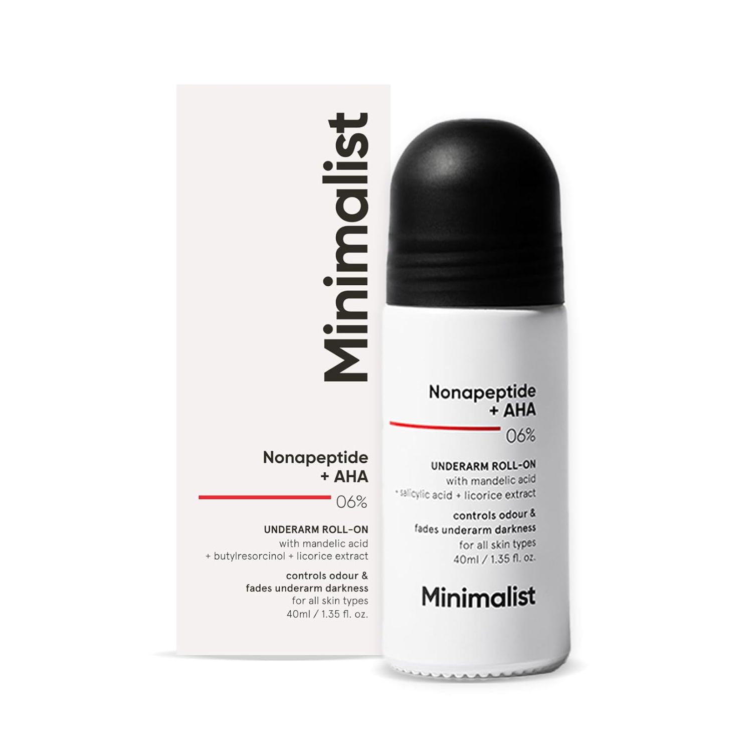 Minimalist Nonapeptide + AHA 06% Underarm Roll On 40 ml