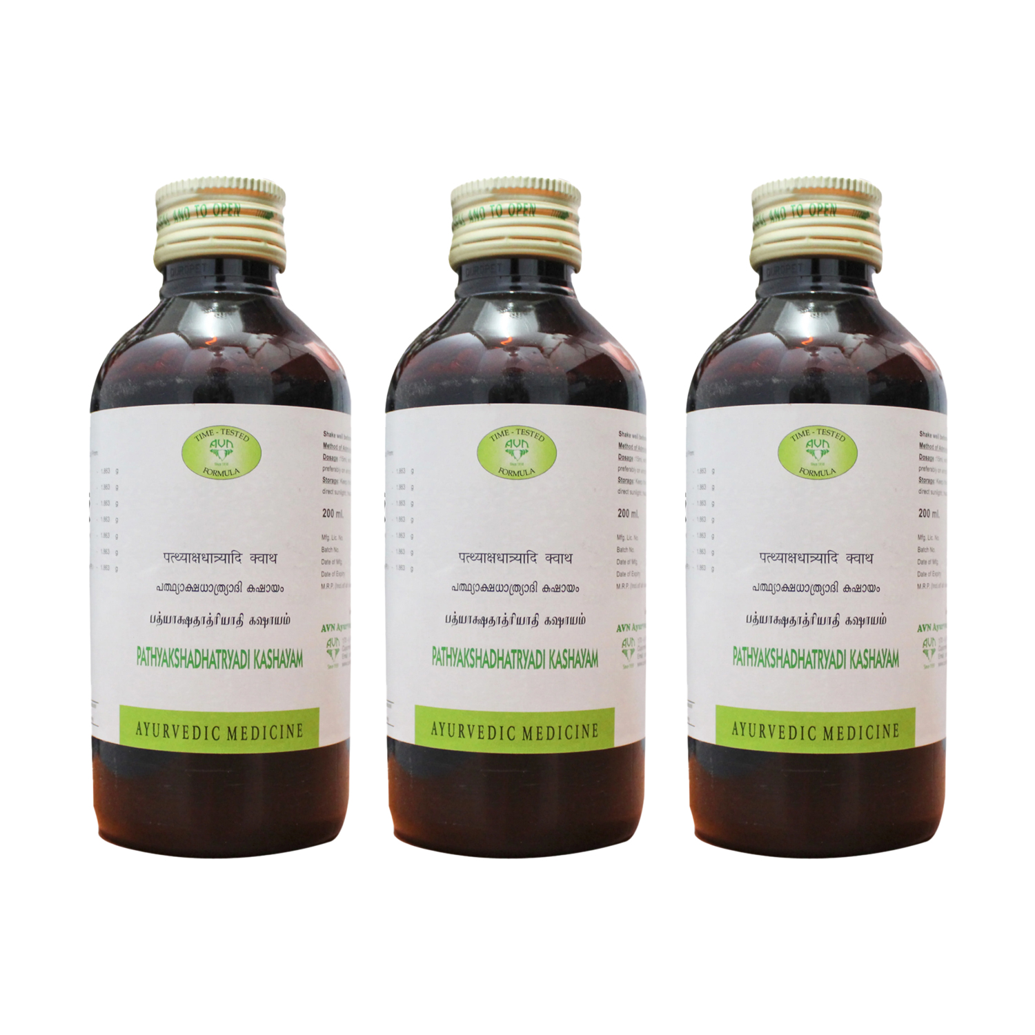 AVN Pathyakshadhatryadi Kashayam 200ml (Pack of 3)