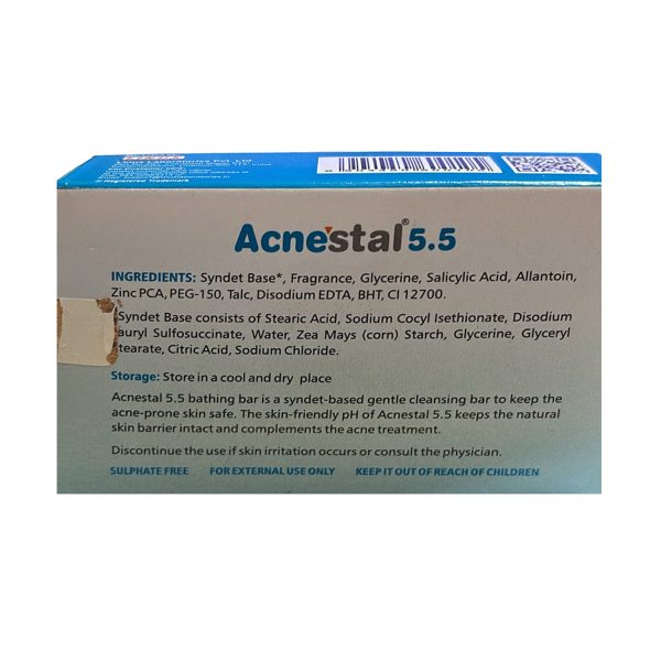 Acnestal 5.5 pH Balanced Acne Care Bar- 75g