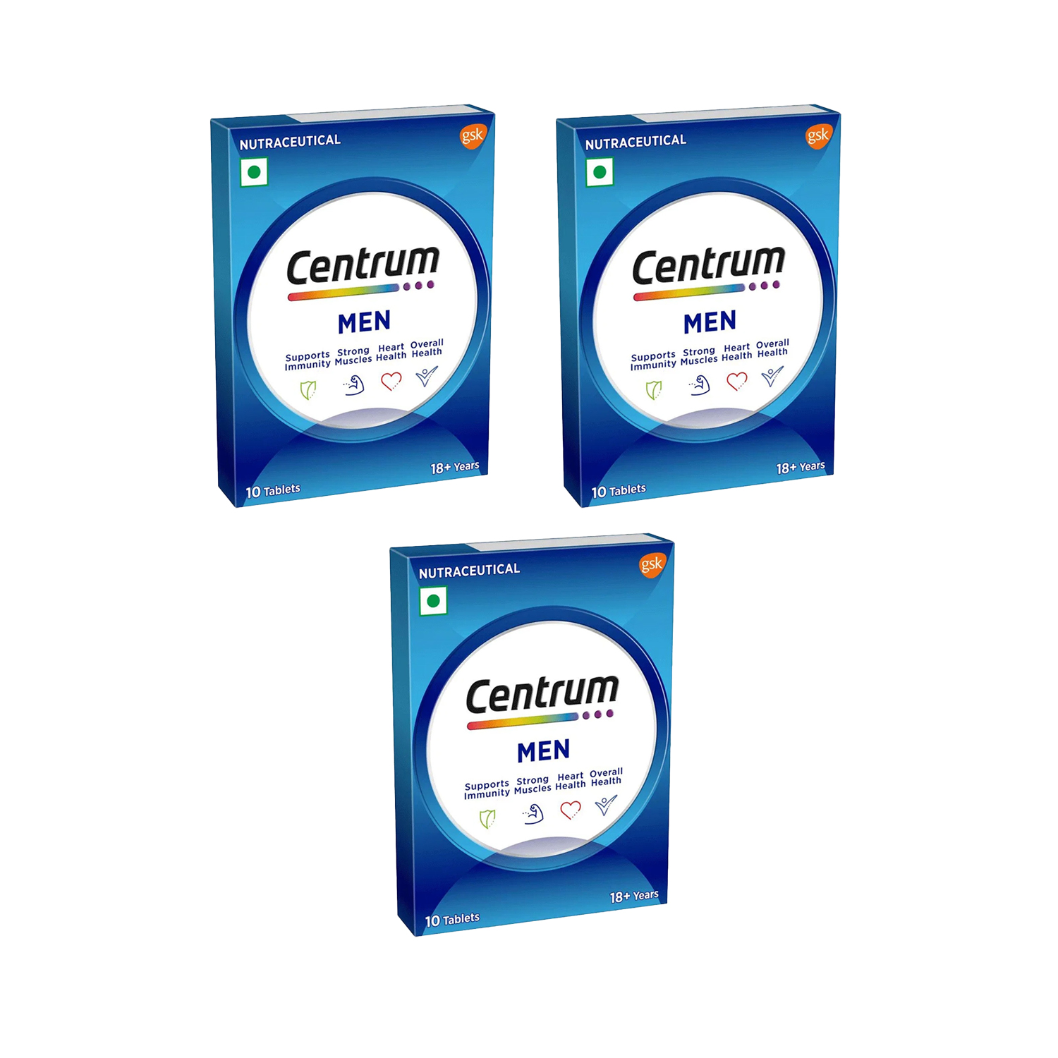 Centrum Men Multivitamin 10 Tablets (Pack of 3)