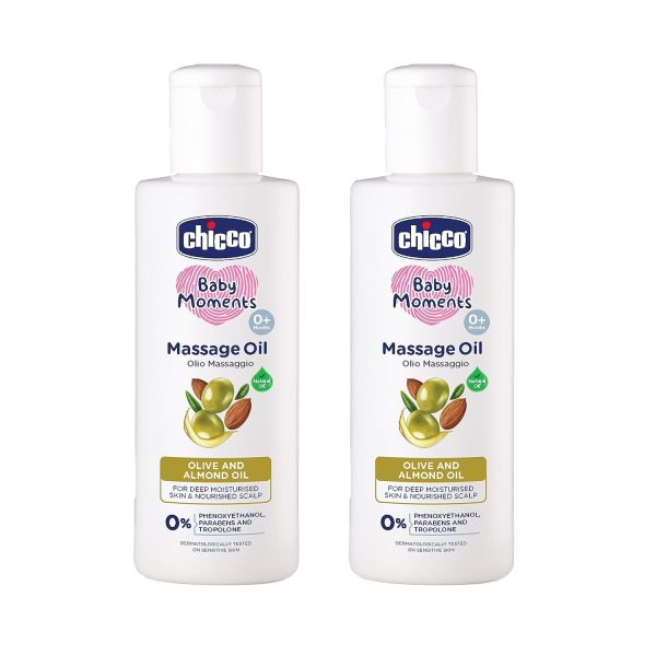 Chicco Baby Massage Oil 200 ml (Pack of 2)