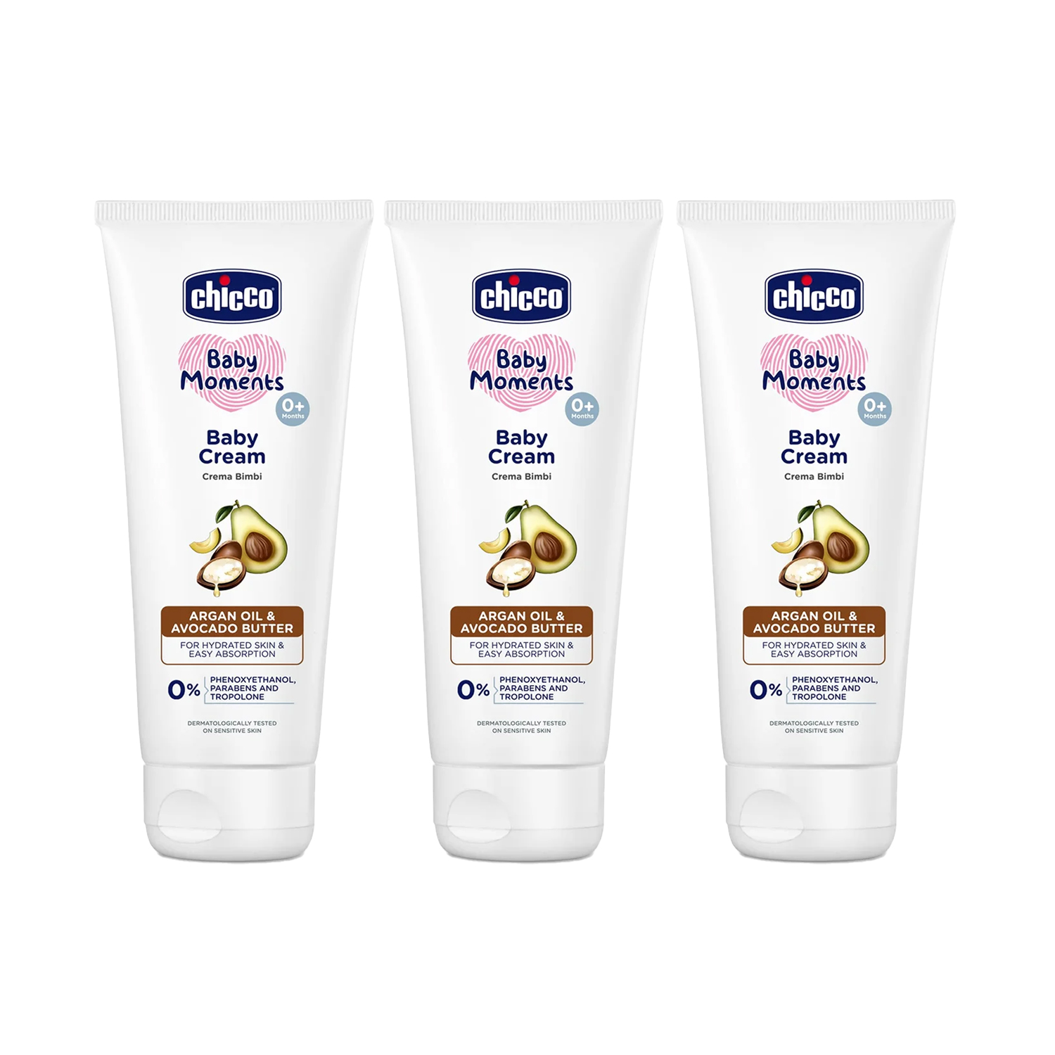 Chicco Baby Moments Baby Cream from 0+ Months 50g (Pack of 3)