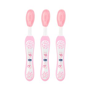 Chicco Baby Tooth Brush 6-36 M (Pink) Pack of 3