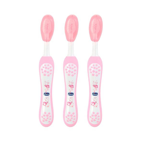Chicco Baby Tooth Brush 6-36 M (Pink) Pack of 3