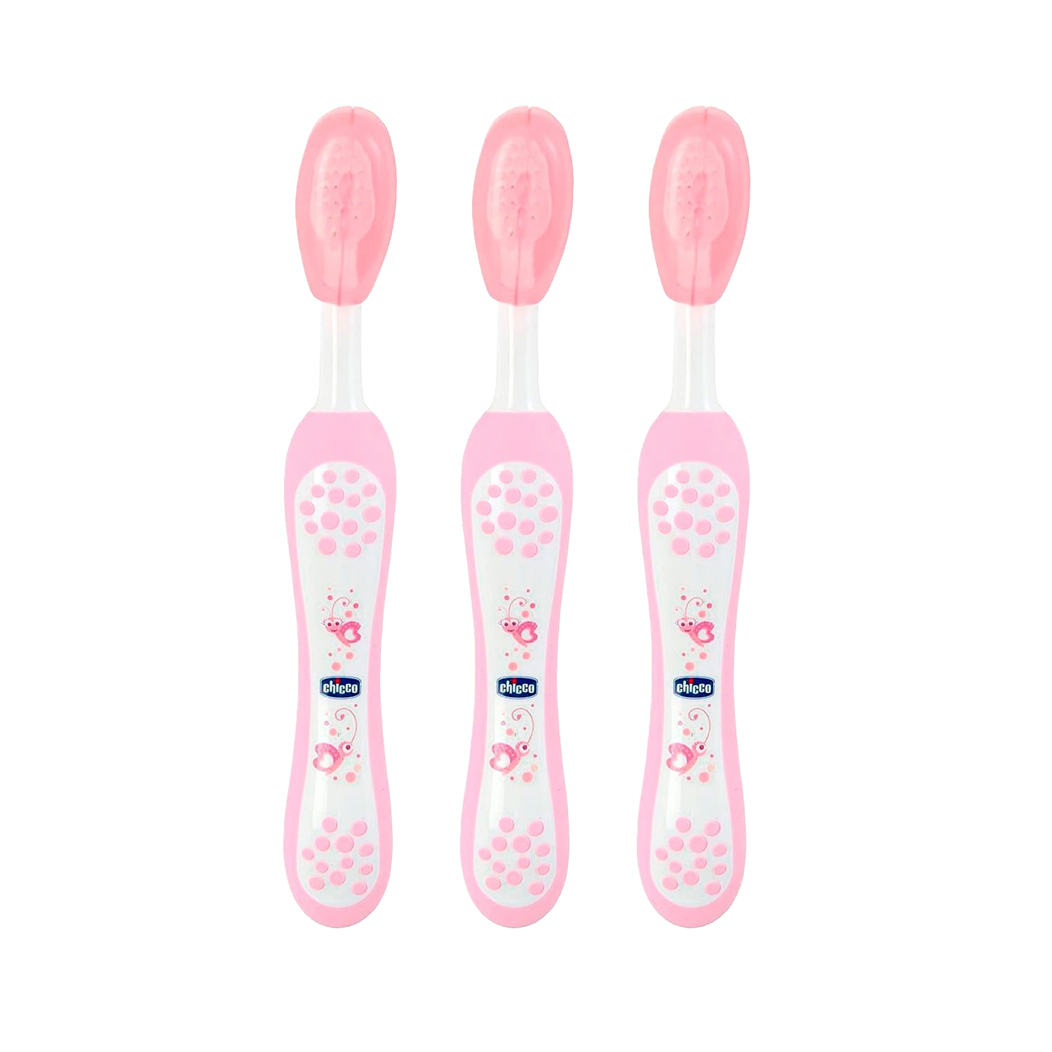 Chicco Baby Tooth Brush 6-36 M (Pink) Pack of 3