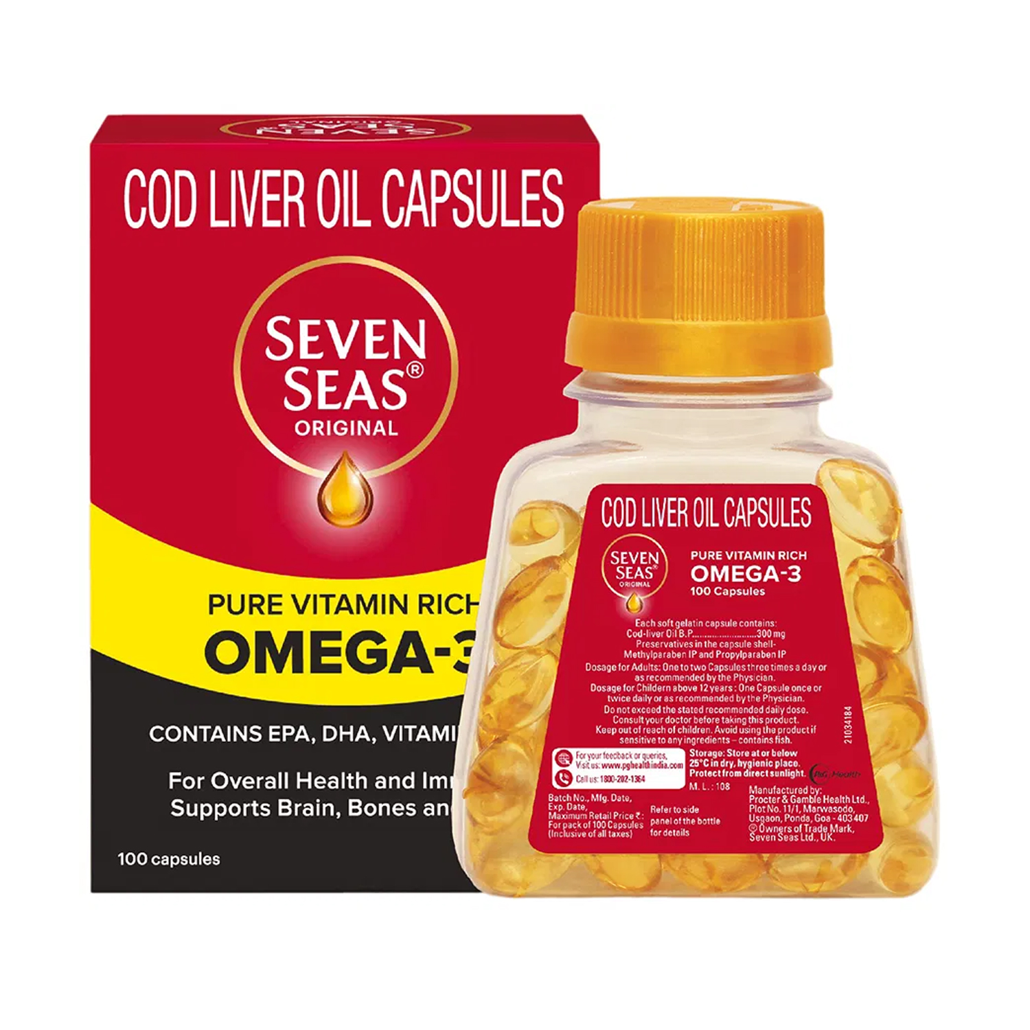 Sevenseas Original Cod- Liver Oil Capsules (100 Capsules)