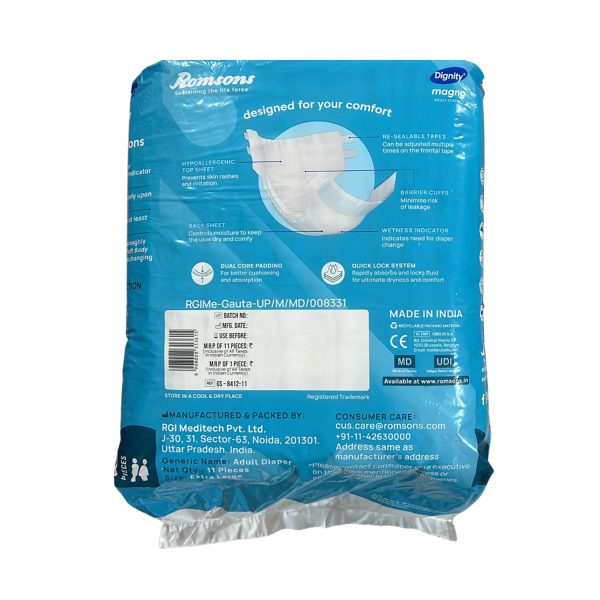 Romsons Magna Adult Diaper XL 11 Diapers