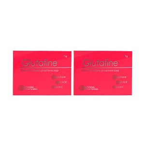 Ethiglo Glutafine Ultra-Rich Creamy Glutathione Soap 75g, Skin Lightening & Brightening (Pack of 2)
