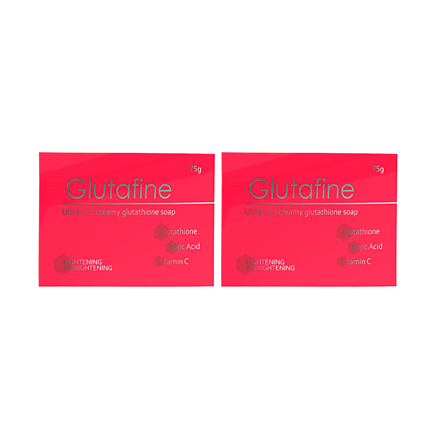 Ethiglo Glutafine Ultra-Rich Creamy Glutathione Soap 75g, Skin Lightening & Brightening (Pack of 2)