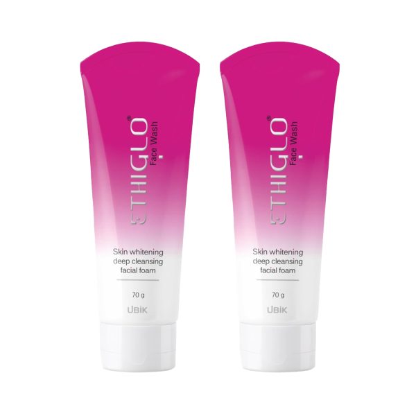 Ethiglo Skin whitening, Deep Cleansing Facial Foam Face Wash, 70 ml (Pack of 2)