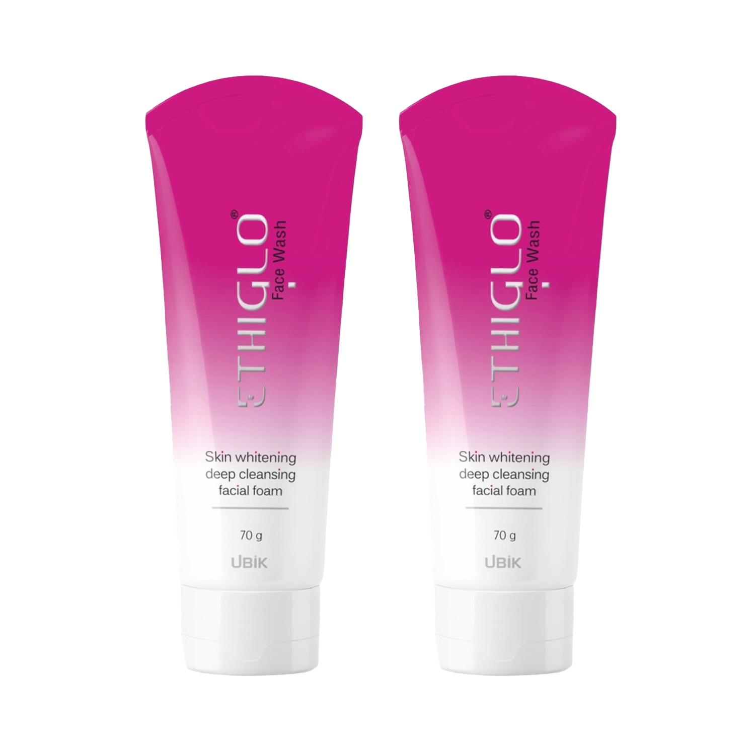 Ethiglo Skin whitening, Deep Cleansing Facial Foam Face Wash, 70 ml (Pack of 2)