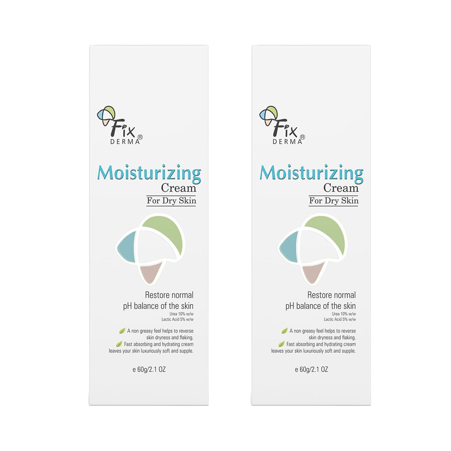 FixDERMA Moisturizing Cream for Dry Skin (60g) Pack of 2