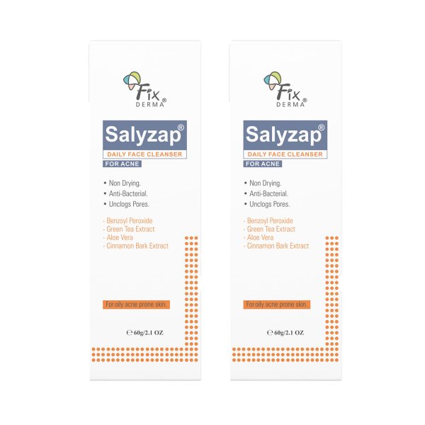 FixDERMA Salyzap Anti Acne Face Cleanser - 60gm (Pack of 2)