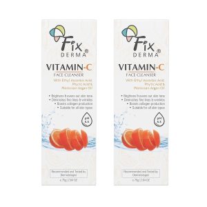 FixDERMA Vitamin C Brightening Face Cleanser 75g (Pack of 2)