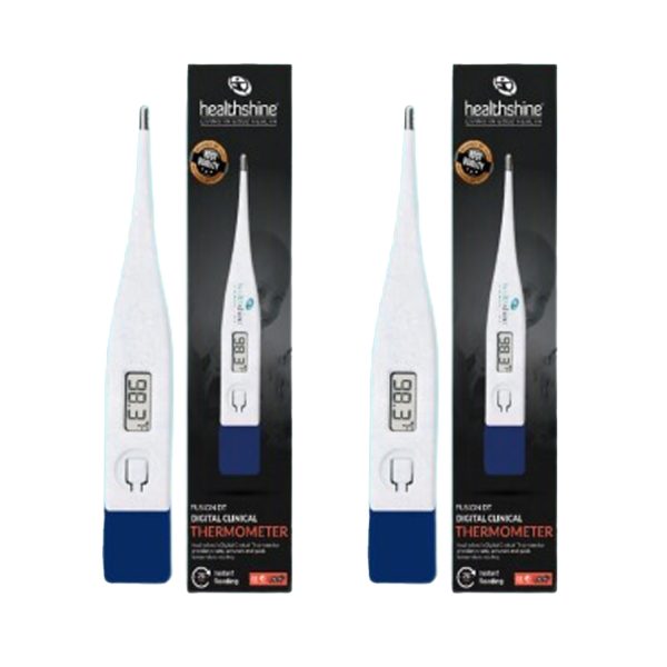 Healthshine Digital Thermometer (Fusion Dt) White (Pack of 2)