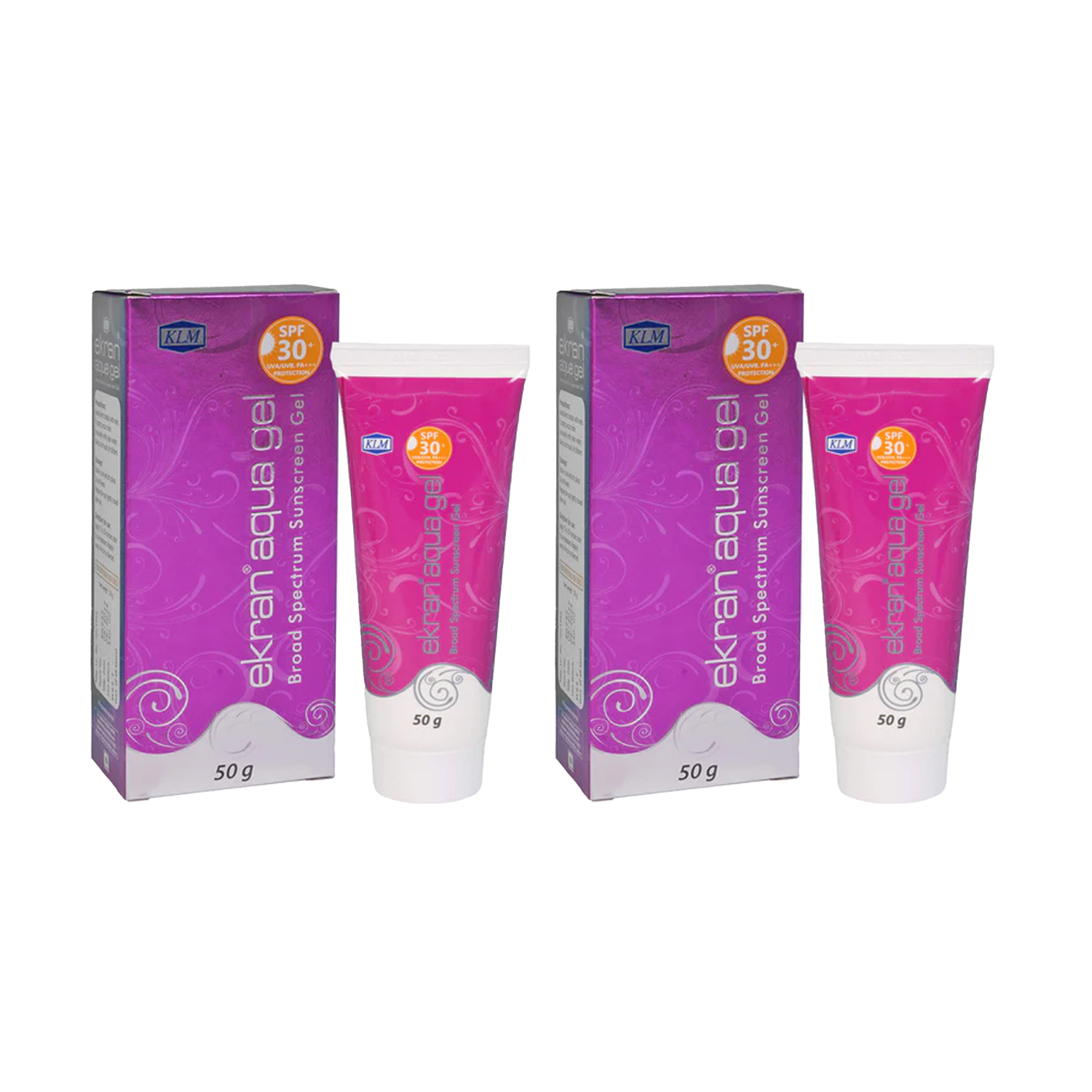 KLM Ekran Aqua Gel - Sunscreen SPF 30 PA+++(50gm) (Pack of 2)