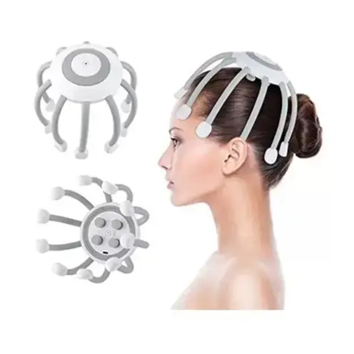 Kiyo India Intelligent Head Massager (White)