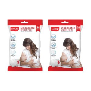 LuvLap Disposal Breast Pads 24 Pcs (M.No 18475) (Pack of 2)