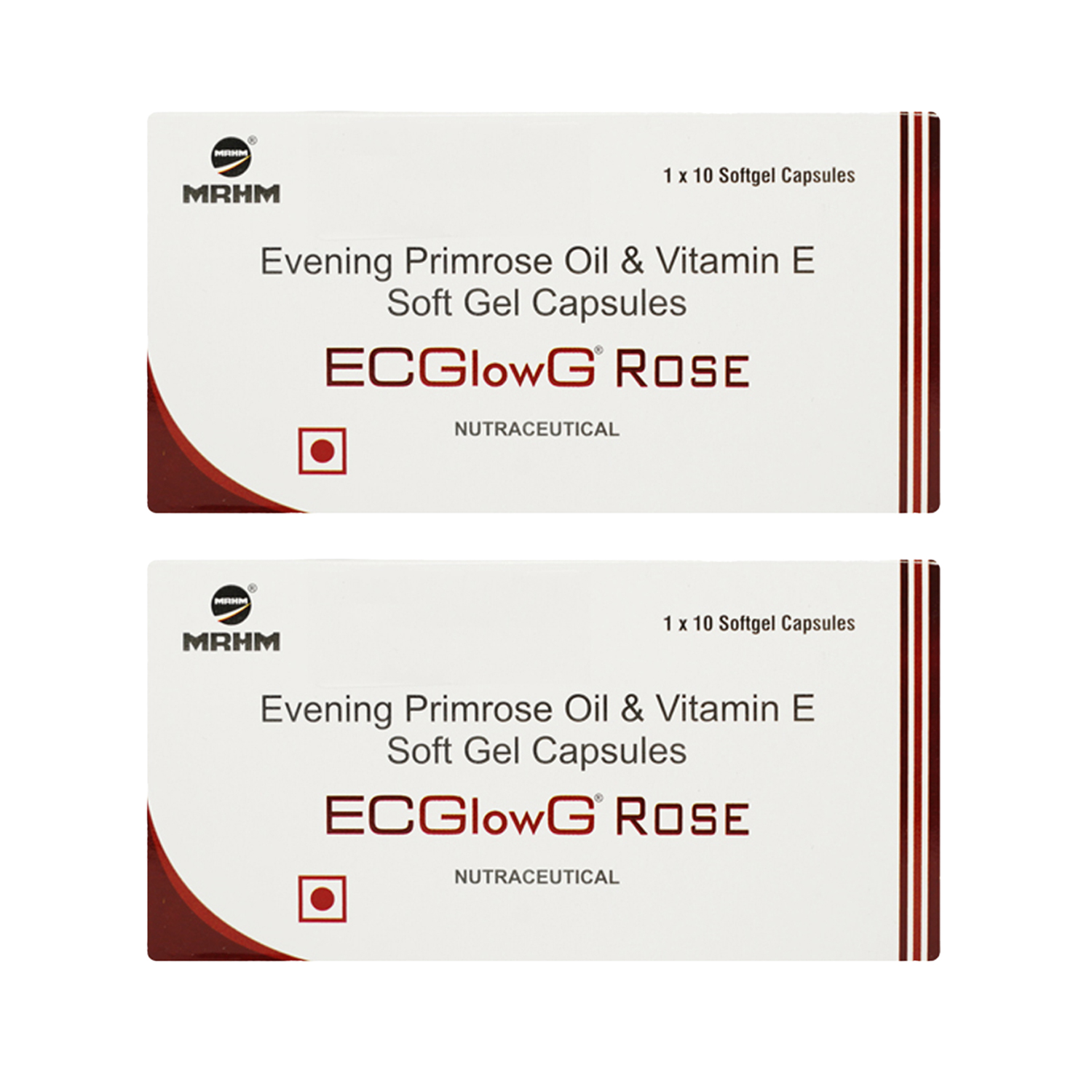MRHM ECGlowG Rose Capsules (1x10 Softgel Capsules) Pack of 2