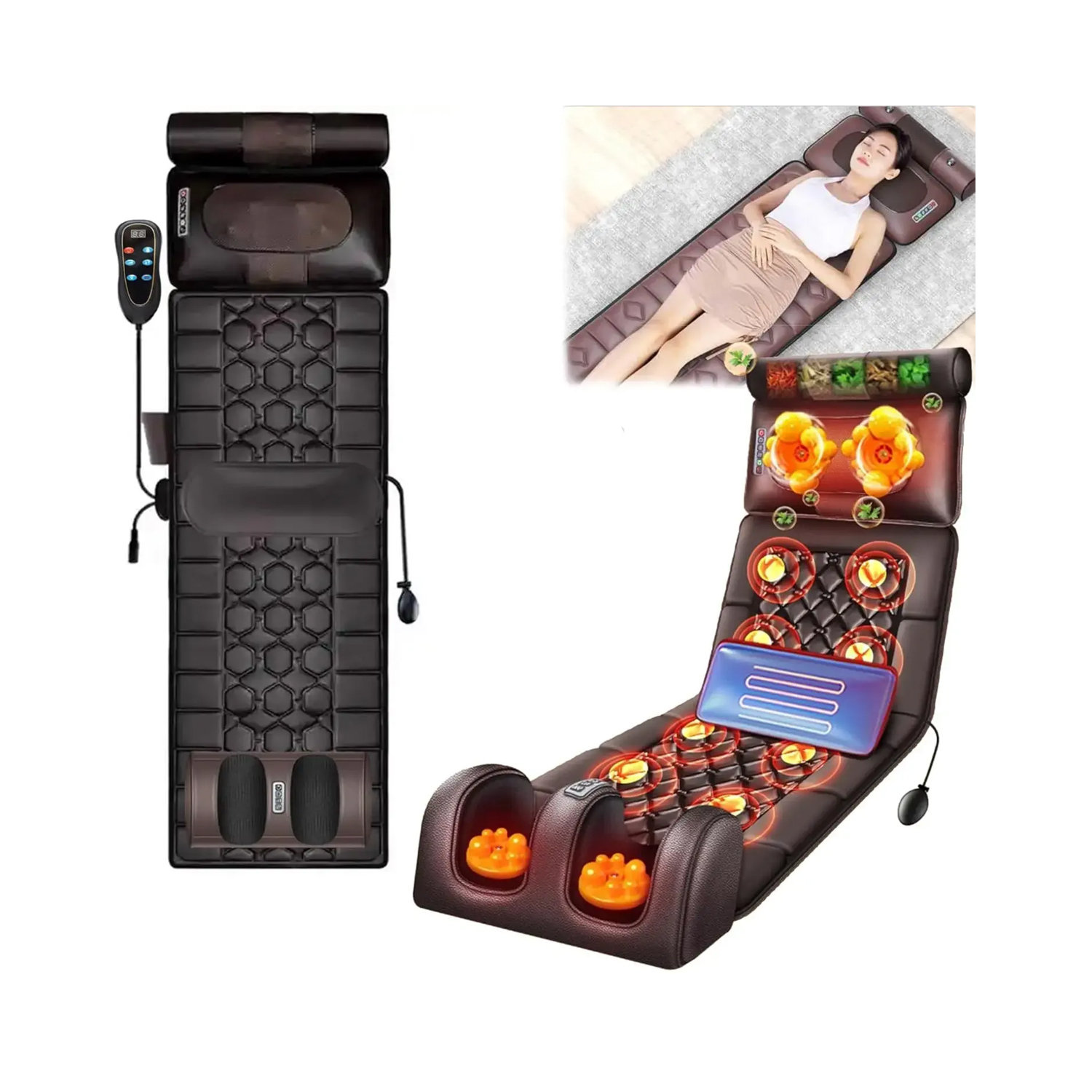 Kiyo India Massage Mat with Leg Massager