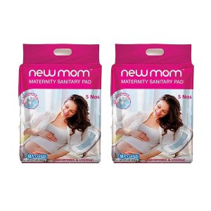 Newmom Disposable Maternity Pads (Maxi) - Pack of 5 Sanitary Pad (Pack of 2)