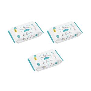 R for Rabbit Feather Aqua Baby Wipes (72Wipes) (Pack of 3)