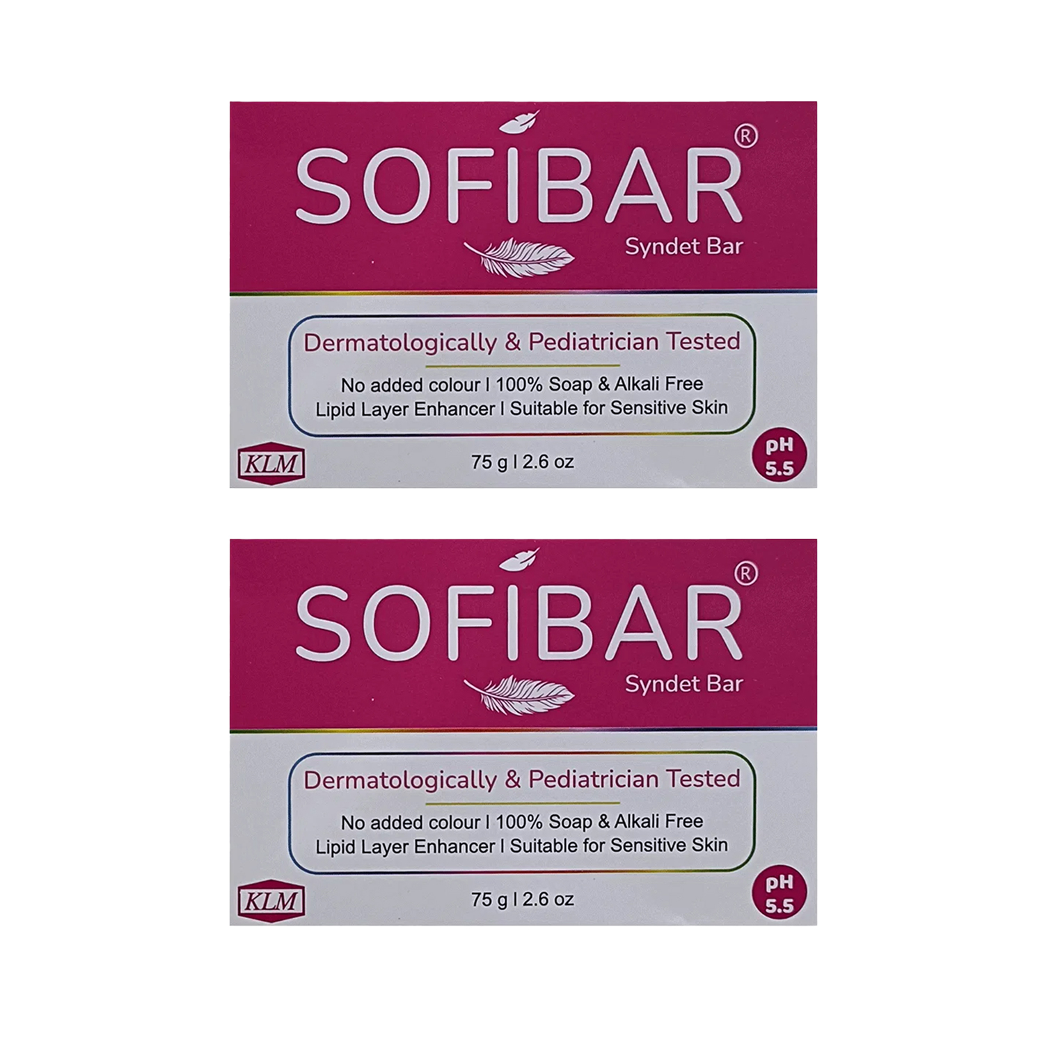 Sofibar Syndet Bar 75gm (Pack of 2)