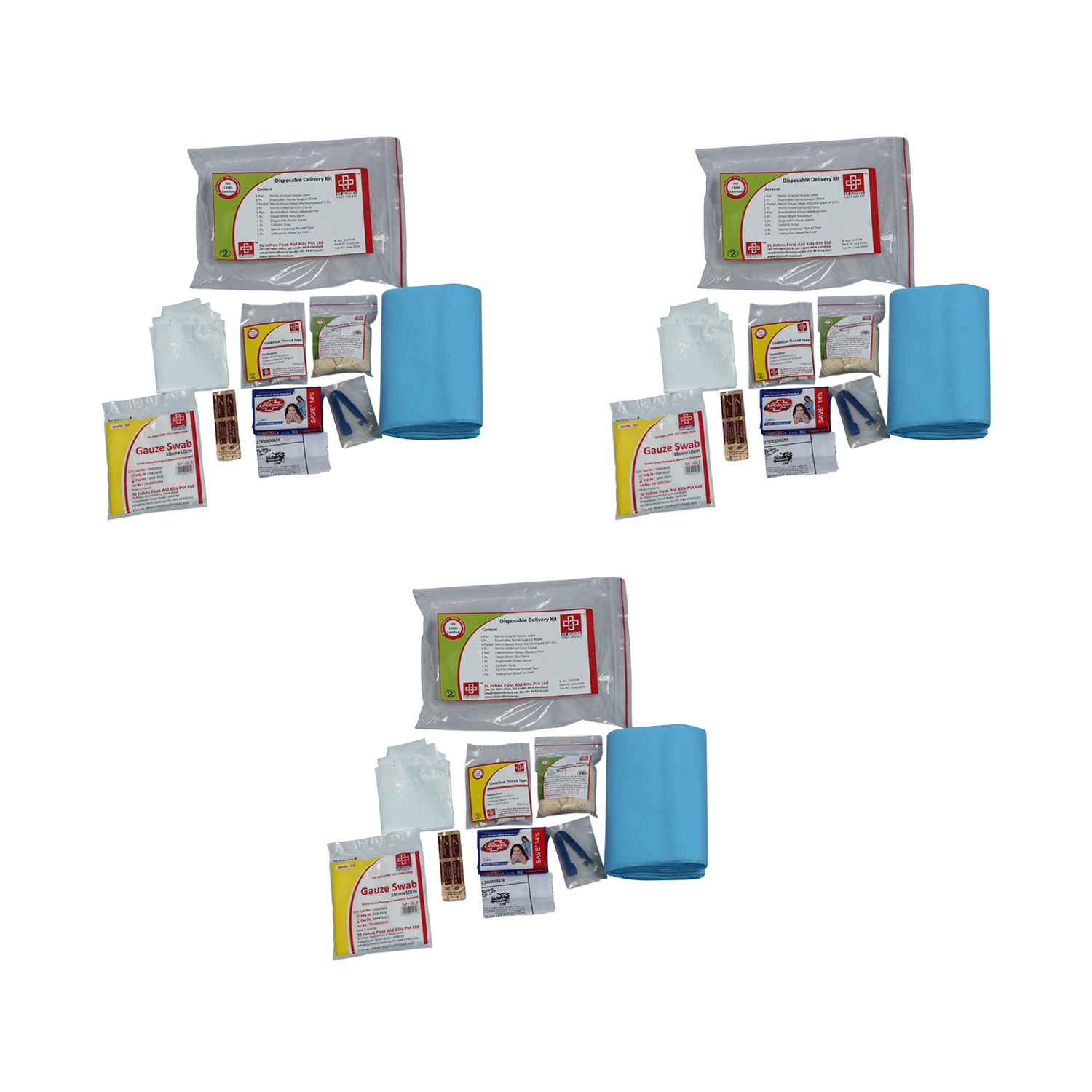 St. John's SJF DDK (Disposable Delivery Kit) (Pack of 3)