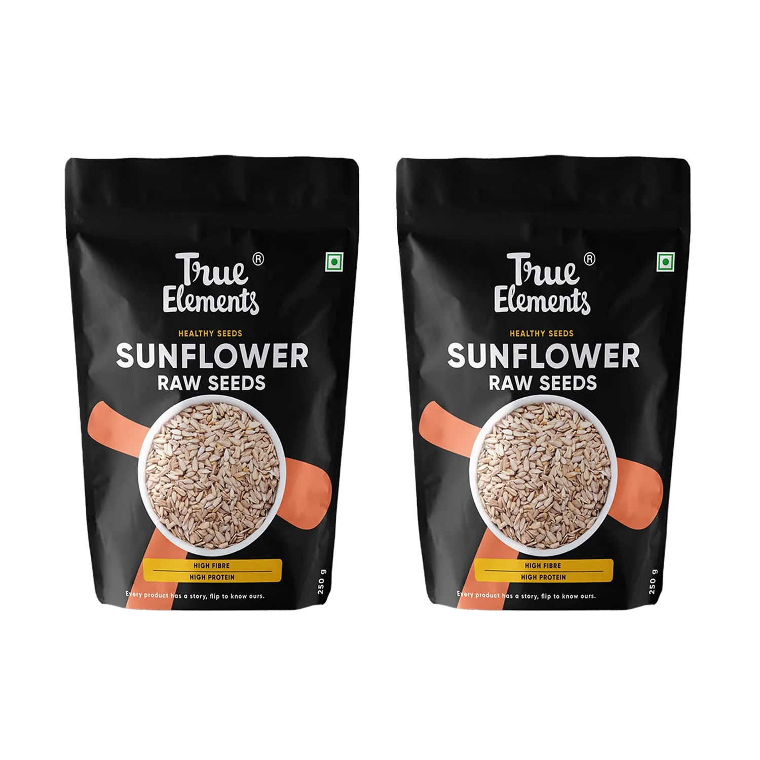 True Elements Sunflower Raw Seeds - 250gm (Pack of 2)
