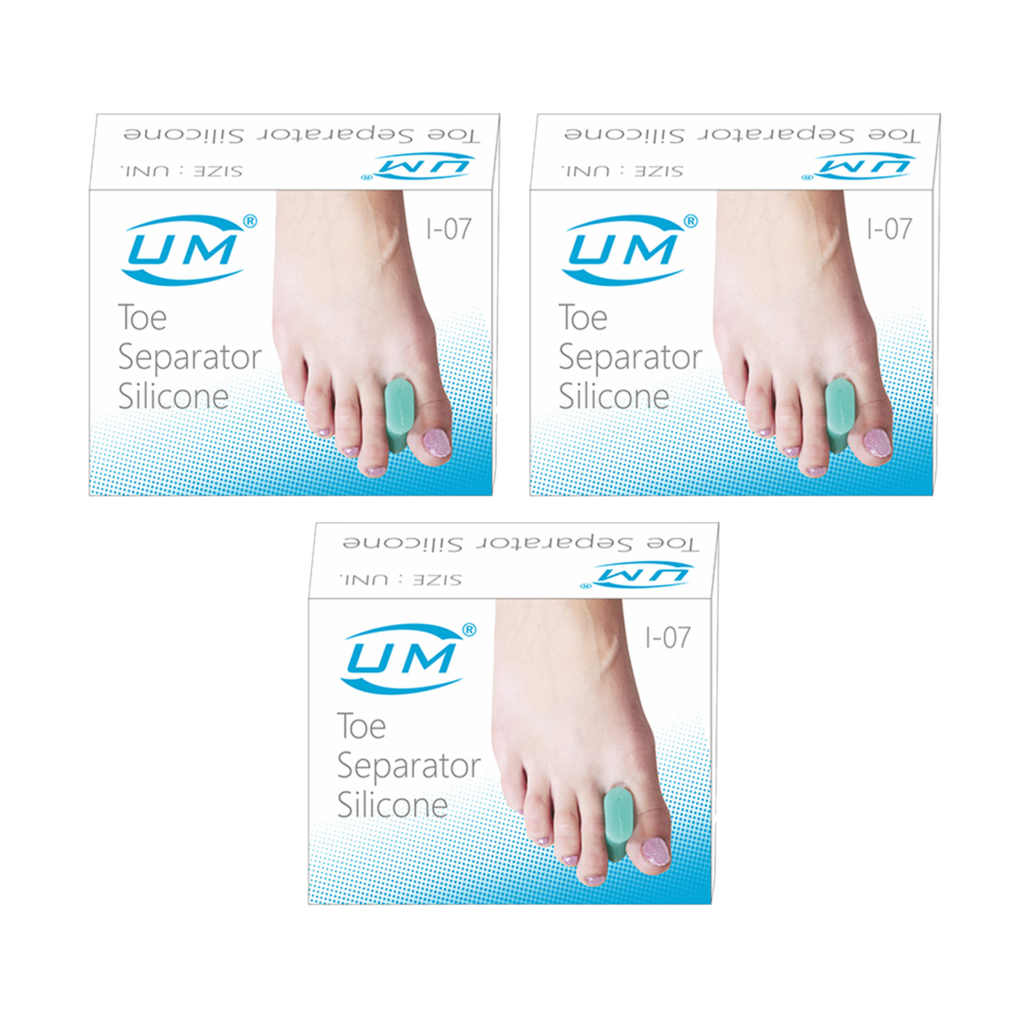 United Medicare Toe Separator Silicone (I-07) Universal (Pack of 3)