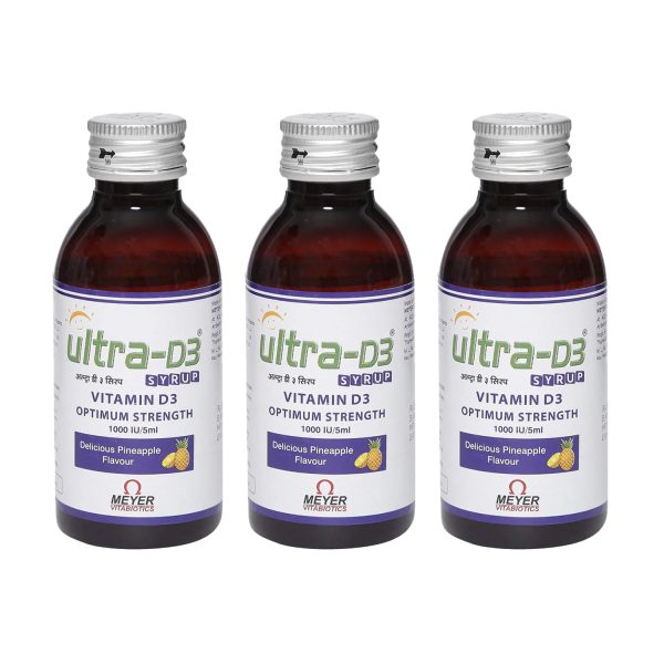 Vitabiotics Ultra Vitamin D3 Syrup for Bone Health 100ml (Pack of 2)