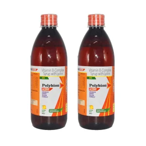 Polybion Active Sugar Free Mango Flavour Syrup 300ml (Pack of 2)