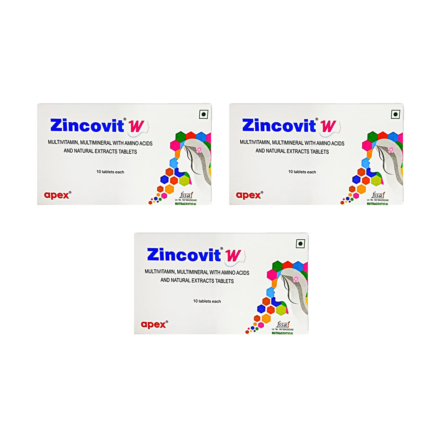 Zincovit W 10 Tablets - Multivitamin for Women (Pack of 3)