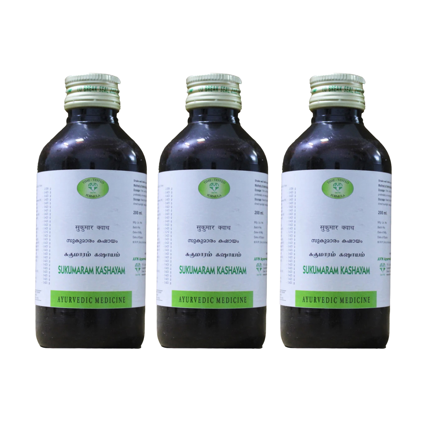 AVN Sukumaram Kashayam 200ml (Pack of 3)