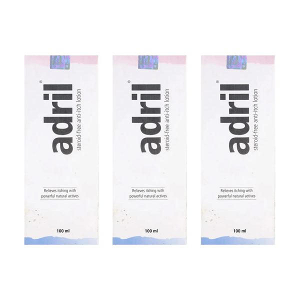 Adril Anti Itch Lotion 100 ml (Pack of 3)